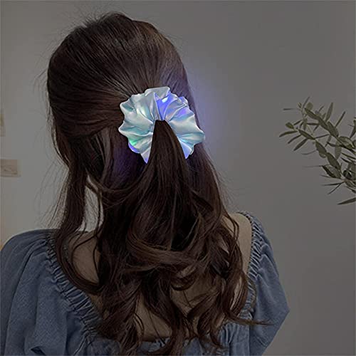 Ymosrh LED ışık Saç Scrunchies, parlayan Hairband Elastik saç bantları Kızlar için, çoklu ışık Modları saç bağları klipler Aksesuarları