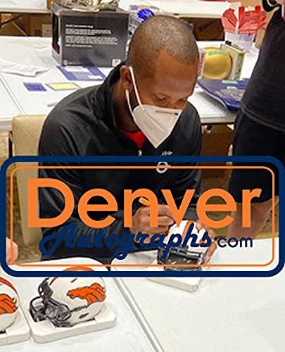 Şampiyon Bailey İmzalı / İmzalı Denver Broncos Lunar Mini Kask BAS