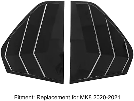 Ymıko Arka Yan Pencere Panjur, 2 adet/takım Araba Arka Pencere Panjur Yan Havalandırma Kapağı Kademeli Siyah Yedek MK8 2020-2021