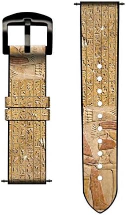 CA0701 Mısır Stela Mentuhotep Deri ve Silikon akıllı saat Band Kayışı için Samsung Galaxy İzle, Watch3 Aktif, Active2, Dişli