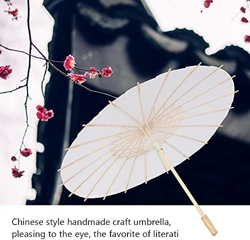 Kağıt Şemsiye, klasik Beyaz Renk Şemsiye Dekorasyon için DIY Düğün Gelin Parti Dekor Süsleme Fotoğraf Prop (59 cm)