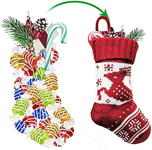 SKYROPNG Noel Asılı Kolye - 3 Stilleri Noel Büyük Çorap Hediyeler Bez Santa Elk Çorap Noel Güzel hediye çantası Çocuklar için