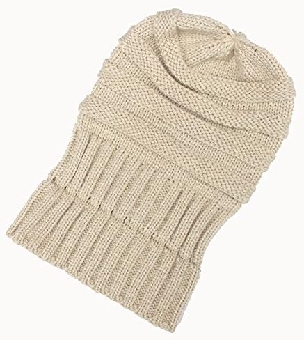 Qingsun Unisex kadın kış ısınma kalın hımbıl örme tığ yumuşak büyük boy bere kap şapka