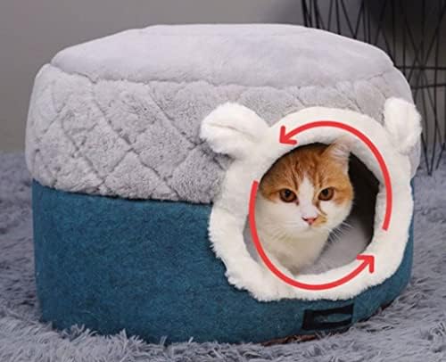 ZYDMJQ Sıcak Pet Yatak, Yıkanabilir Kedi Yuva,Bir Çöp Çift Kullanımlı, Köpek / Kedi için Küçük Orta