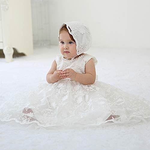 CareCheer Bebek Kız Vaftiz Vaftiz Elbise Çiçek Kız Özveri Nimet Elbisesi ile Tam İşlemeli