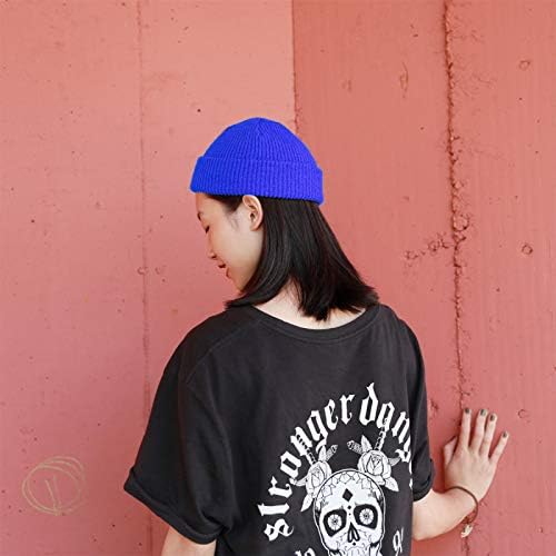 GERCASE Langırt Sihirbazı Komik Tasarım Mavi Beanie Yetişkinler Unisex Erkek Bayan Çocuklar Kaflı Düz Kafatası Örgü Şapka Kap