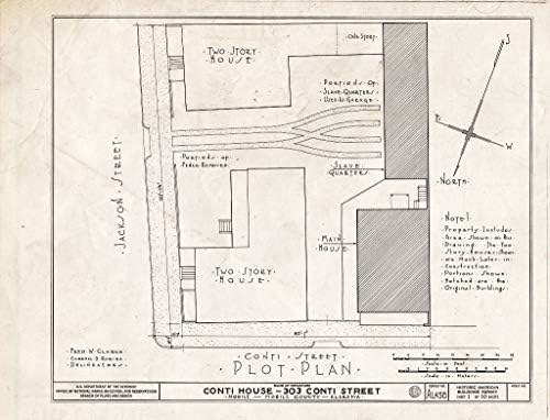 Tarihi Resim: Blueprint HABS ALA, 49-MOBİ, 39- (Sayfa 1 / 10) - Binici Evi, 303 Conti Caddesi, Mobil, Mobil İlçe, AL 14in x 11in