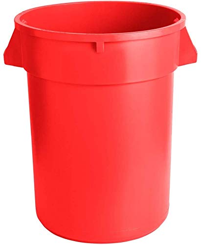10 Paket! 128 Qt. / 32 Galon / 121 Litre Kırmızı Yuvarlak İçerik Kutusu / Ticari Çöp Kutusu. Çöp kutusu Mutfak çöp tenekesi çöp
