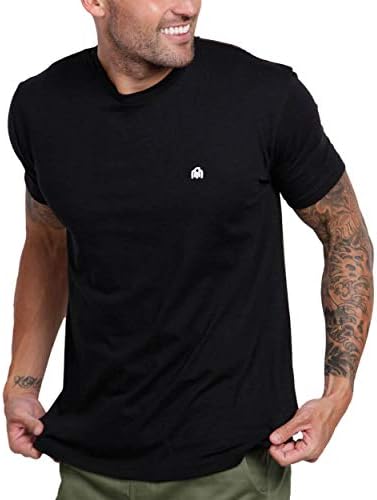 INTO THE AM erkek Ekip Boyun T-Shirt-Premium Gömme Modern Temel Logo Tees