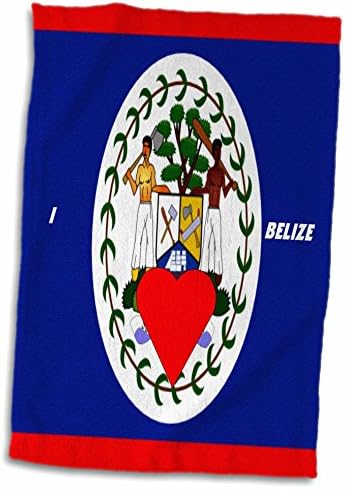 3D Rose Belize'yi Seviyorum TWL_51538_1 Havlu, 15 x 22