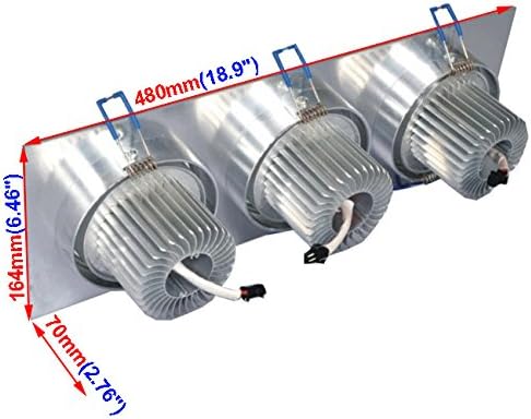 BRİLLRAYDO Üç-Kafa 27 W (3x9 W) dim LED tavan Spot ışık Fikstür ampul kabine lamba sıcak Beyaz