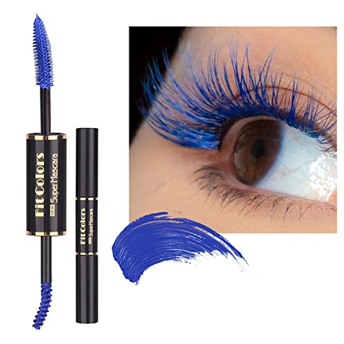 5 Renk Bukleler Su Geçirmez Hızlı Kuru Kirpik Makyaj Maskara Göz Makyajı (mavi)